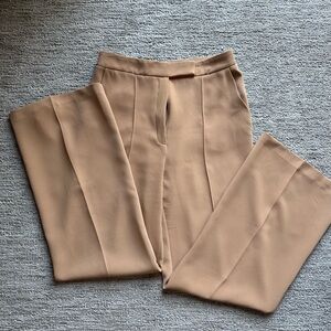 Tan / Beige Women's Wide Leg Pants - Topshop - 6